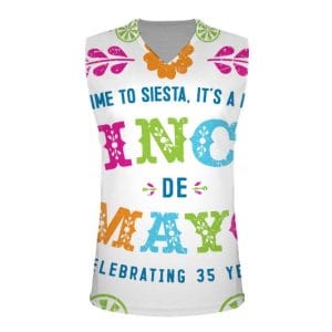 150GSM Mesh Jersey V Neck Sleeveless