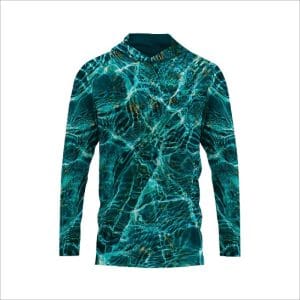 GRS/SPF 50+ 150 GSM Fishing Long Sleeve Hoodie T-Shirt -Stock Patterns