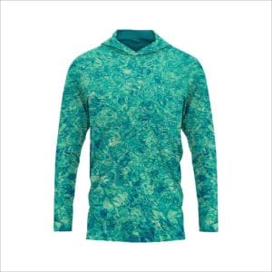 GRS/SPF 50+ 150 GSM Fishing Long Sleeve Hoodie T-Shirt -Stock Patterns