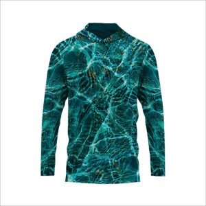 GRS/SPF 50+ 150 GSM Fishing Long Sleeve Hoodie T-Shirt -Stock Patterns